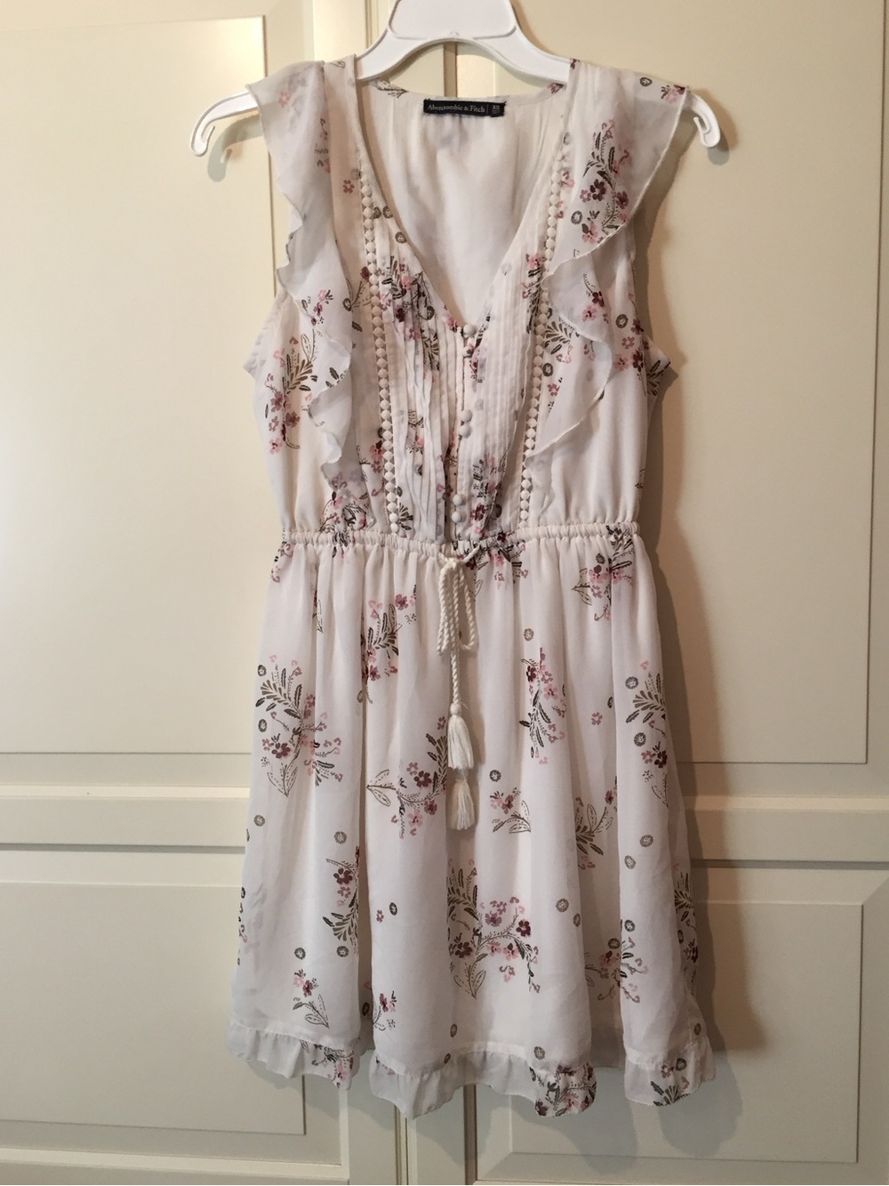 Abercrombie & Fitch ruffle sleeveless festival party wedding boho lace dress 👗